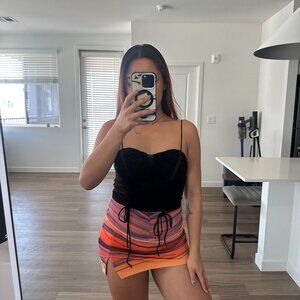 Tiger Mist Havana Sunset Mini Skirt w/ Shorts